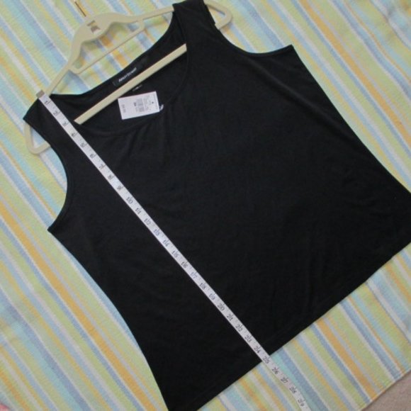 New Ashley Stewart Basic Black Tank Top 18/20 - Picture 6 of 9